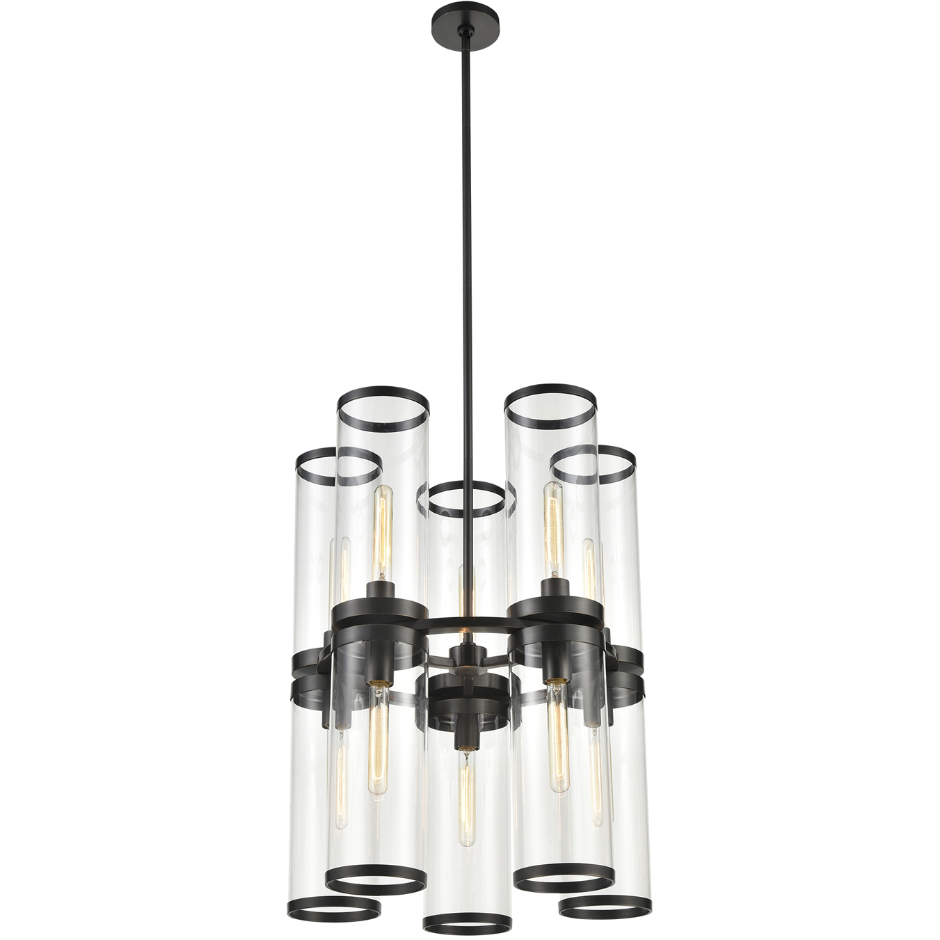 Revolve II 10 Light 22.13 inch Urban Bronze Chandelier Ceiling Light